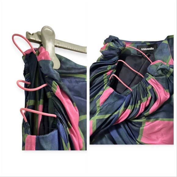 Ahluwalia  Cutout Draped Printed Mini Skirt, UK12/US 8, New with tag - Picture 11 of 15